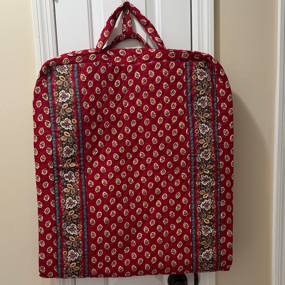 Vera Bradley quilted luggage/travel garment bag in the Red Leaf Pattern